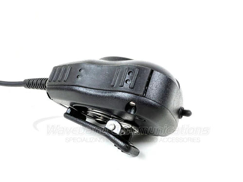 WX-8004 Speaker Mic for Harris XL-200 with D-Shape Over the Ear Listen Only Earpiece Speaker Microphones Waveband Communications