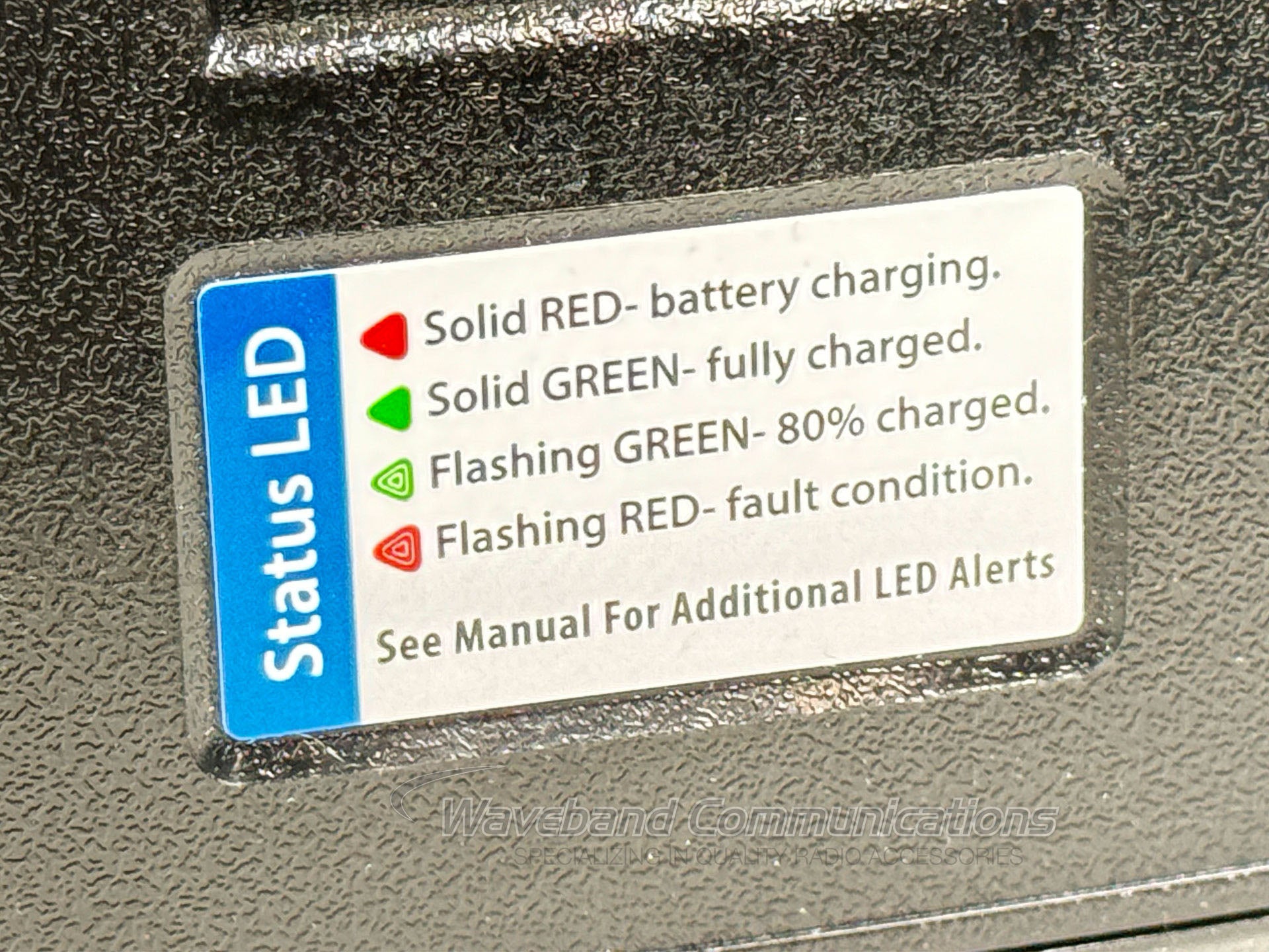 Single Station Charger for Harris Unity XG-100 Batteries Chargers/ Conditioners/ Analyzers Waveband Communications