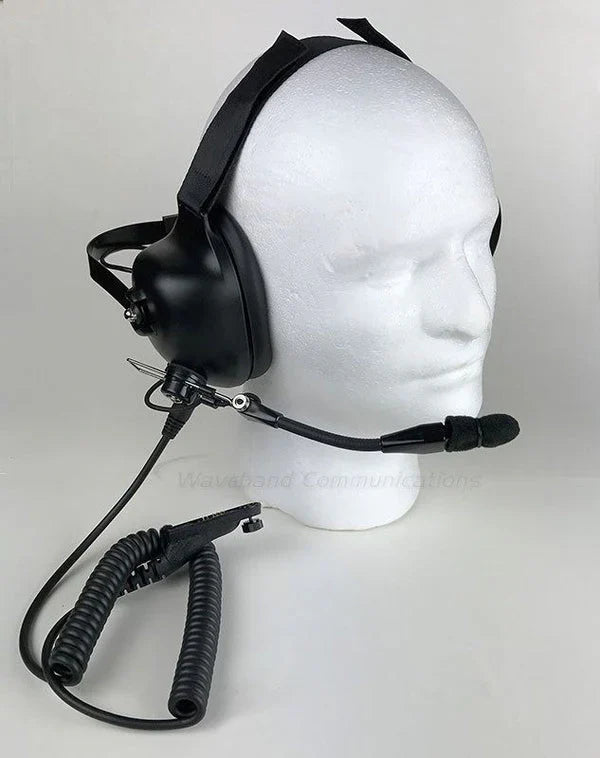 Dual Muff Headset for Kenwood NX-1200 & NX-1300 Radio Headsets Waveband Communications