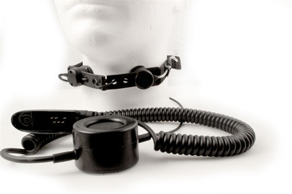 Tactical Throat Mic Fits Harris M/A Com P5300, P5400, P7300 and Unity XG‐75 - Waveband Communications