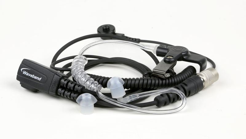 1-Wire Surveillance Kit Quick Disconnect with Clear Acoustic Tube Surveillance Kits Waveband Communications