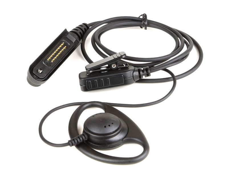 2 Wire Surveillance Kit with D-Shape Earpiece for BK Radio KNG P150, P400, P800 Surveillance Kits Waveband Communications