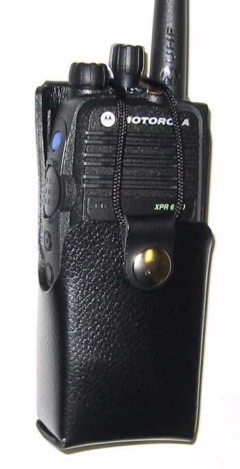 Motorola XPR 6300 Leather Fixed Belt Loop Case (1500mAh) Holsters & Cases Waveband Communications