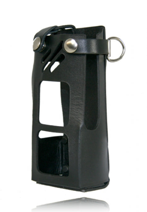 Heavy-Duty Firefighter Leather Case for use with Harris L3 XG-100 Handheld Radio Waveband Communications