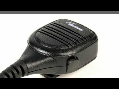 Speaker Microphone with Emergency Button for Harris M/A Com P7300, P5500, P5400, P5300, and XG-75, XG-15 Portables Speaker Microphones Waveband Communications