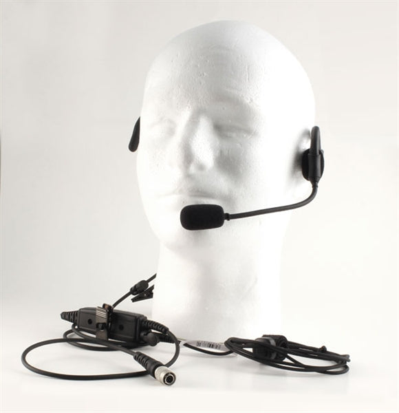 Lightweight Behind-the-Head Headset for Harris XL-95P - Hirose Version