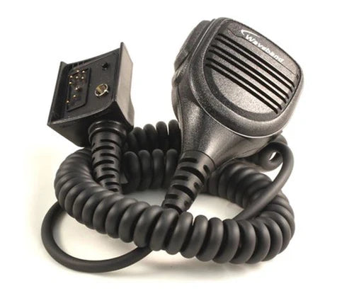 Rugged lapel mic with Dshape over the ear receive-only earpiece for Harris Ma/Com P7100 Series Portable Radios