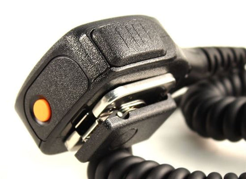 Rugged lapel mic with receive-only earpiece for Harris Ma/Com P7100 Series Portable Radios