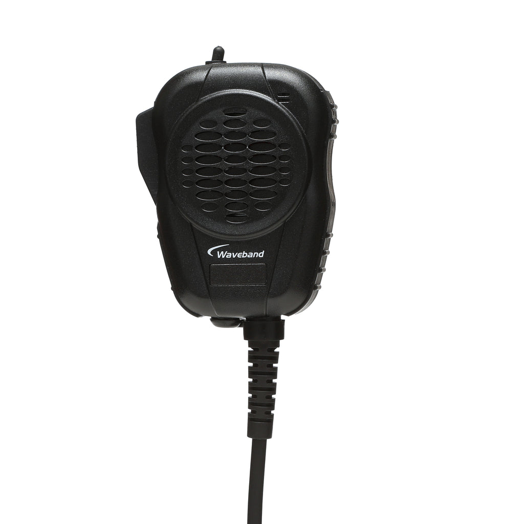 WX-8004 Speaker Mic for Harris XL-200 with D-Shape Over the Ear Listen Only Earpiece Speaker Microphones Waveband Communications