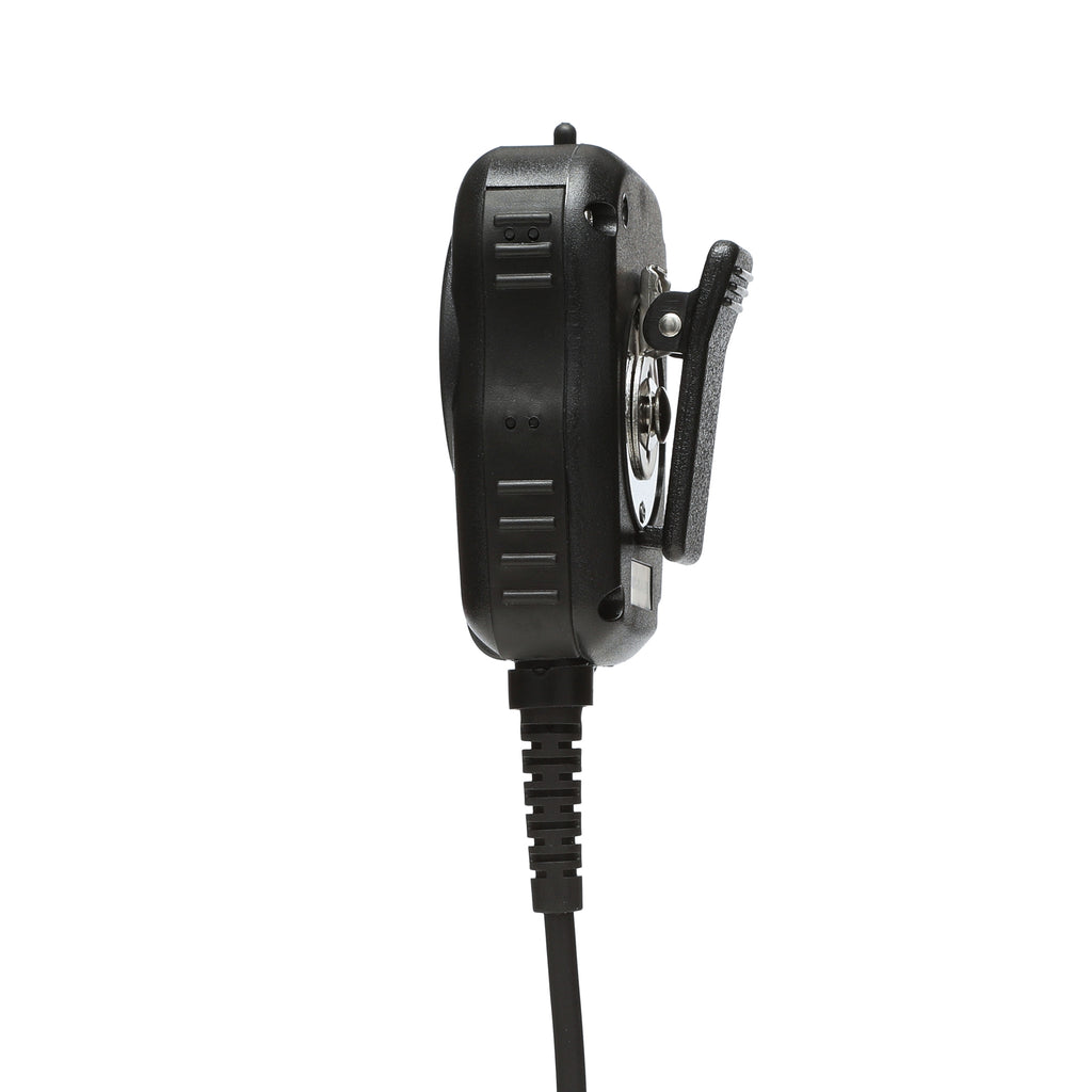 WX-8004 Speaker Mic for Harris XL-200 with D-Shape Over the Ear Listen Only Earpiece Speaker Microphones Waveband Communications