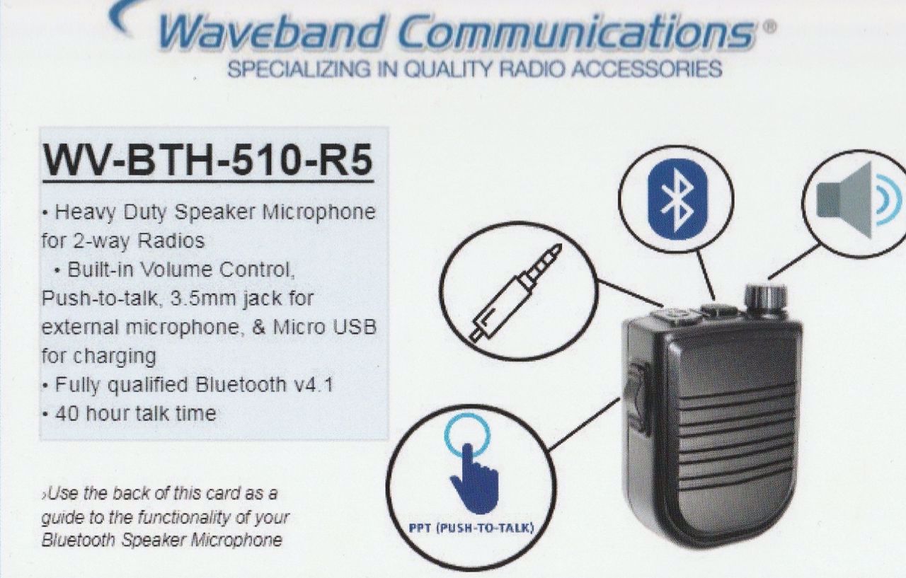 Wireless Bluetooth Remote Speaker Microphone for Motorola TRBO & Motorola APX
