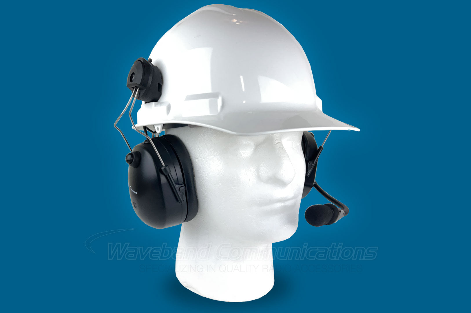 Heavy Duty Noise Canceling Headset with Hardhat/Helmet Attachment