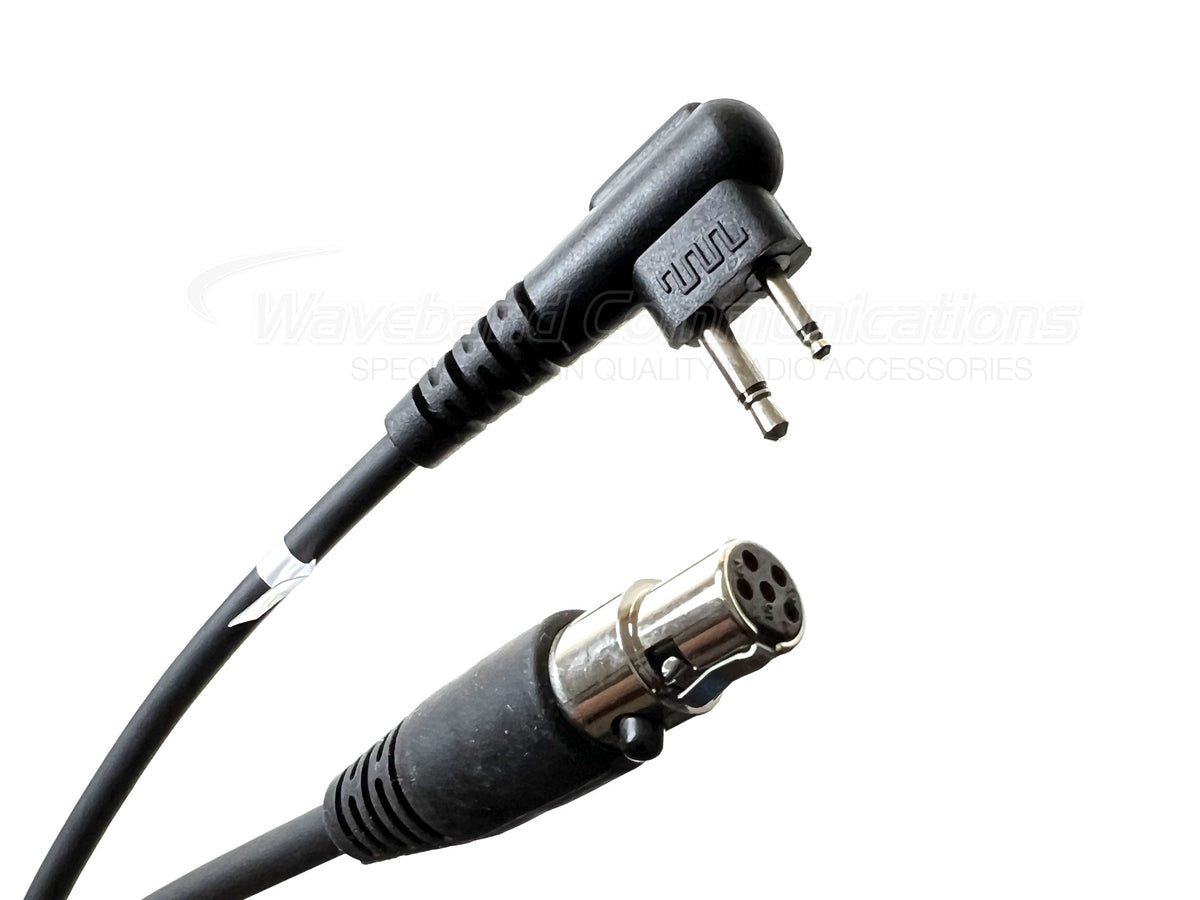 Kenwood 2-Pin Coil Cable for Waveband Dual Muff Headset (K1)