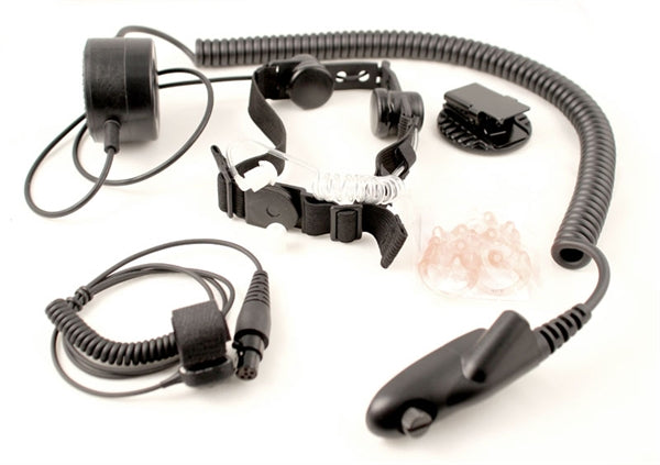 Tactical Throat Mic Fits Harris M/A Com P5300, P5400, P7300 and Unity XG‐75 - Waveband Communications