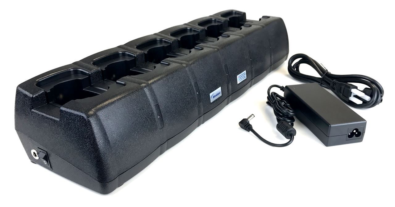 Six station conditioning charger for Icom F70/F80 Portable Radio - Waveband Communications
