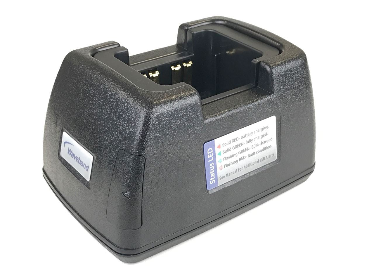 Waveband single station charger for MOTOROLA APX 6000 SERIES RADIO. WB# APXSScharger - Waveband Communications