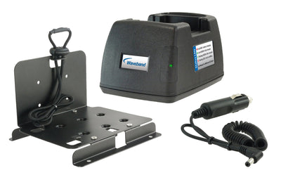 In vehicle car charger for Kenwood NX-410, NX-411, NX-5200, NX-5300, NX-5400 Portable Radios - Waveband Communications