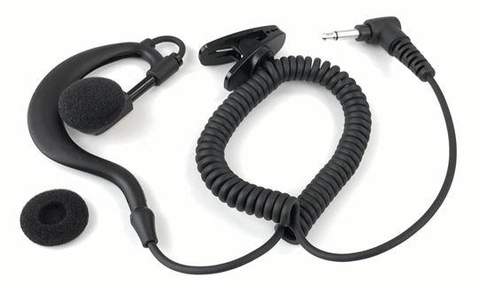 Rugged lapel mic with over the ear receive-only earpiece for Harris Ma/Com P7100 Series Portable Radios - Waveband Communications